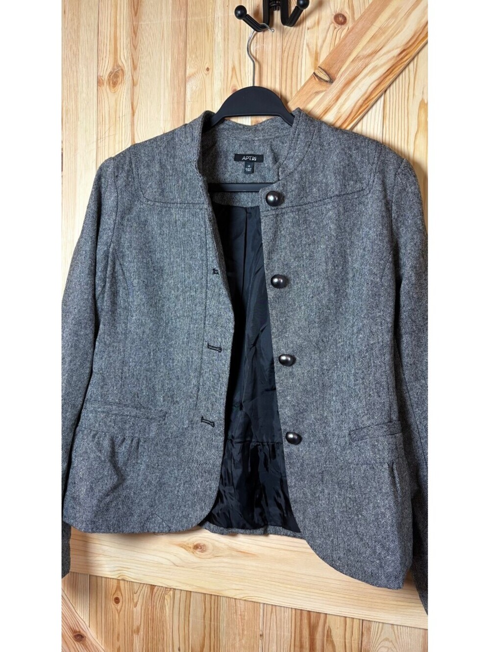 Apt. 9 Women's Gray Wool Blend Blazer Jacket Size 10